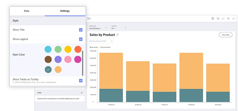 Reveal app color palette example