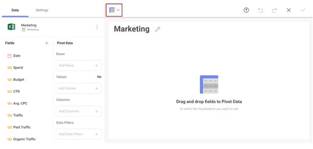 Visualization Picker in Reveal BI