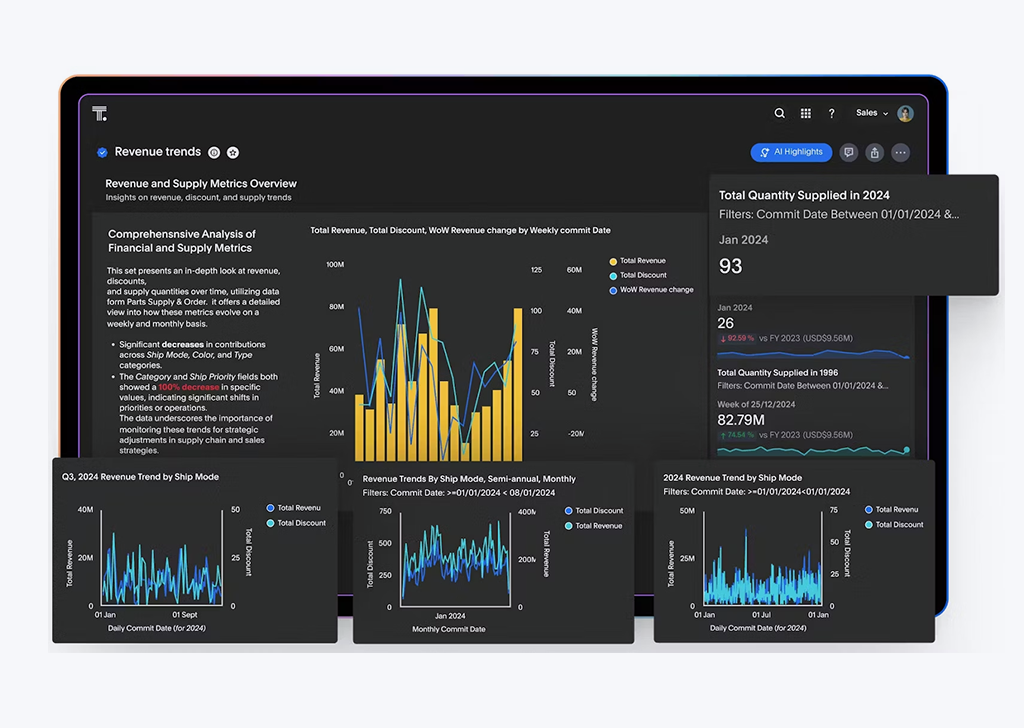 ThoughtSpot - white label analytics platform example